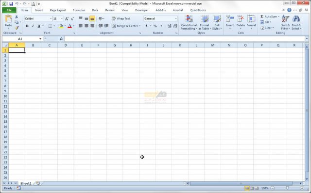 Excel 2010 Empty Sheet (2010)
